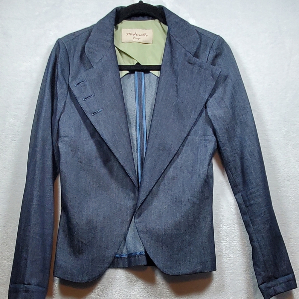 Midinette Firenze size M Denim Blazer with button detail